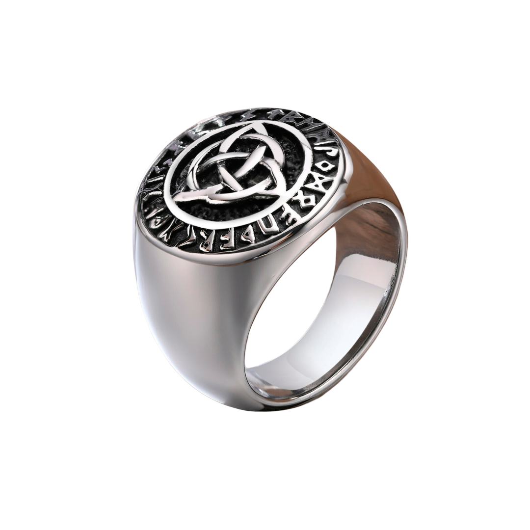 EFFENTII - Knot Rune Signet Ring for Men