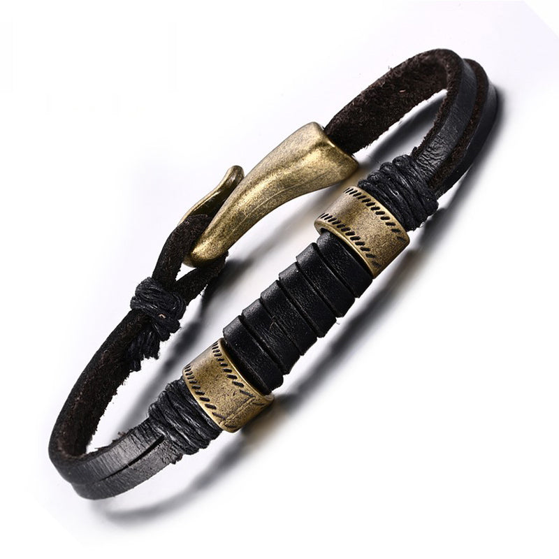 Anun Vintage Leather Men's Bracelet-Bracelets-EFFENTII