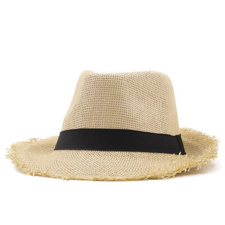 EFFENTII Luffy Beach Trilby Fedora Straw Hat for Men