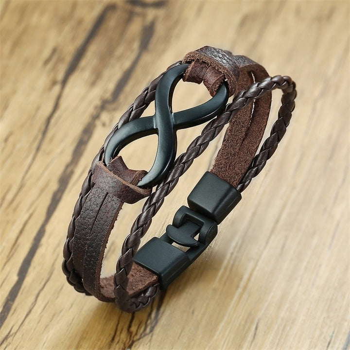 Infinite Extreme Men's Leather Bracelet