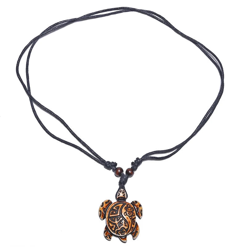 EFFENTII Azteca Sea Turtle Pendant Men's Necklace