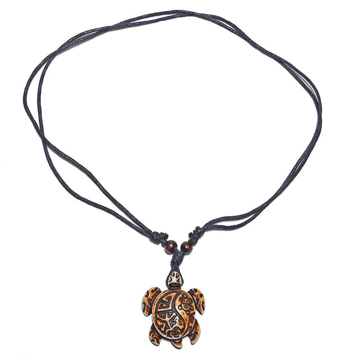 EFFENTII Azteca Sea Turtle Pendant Men's Necklace