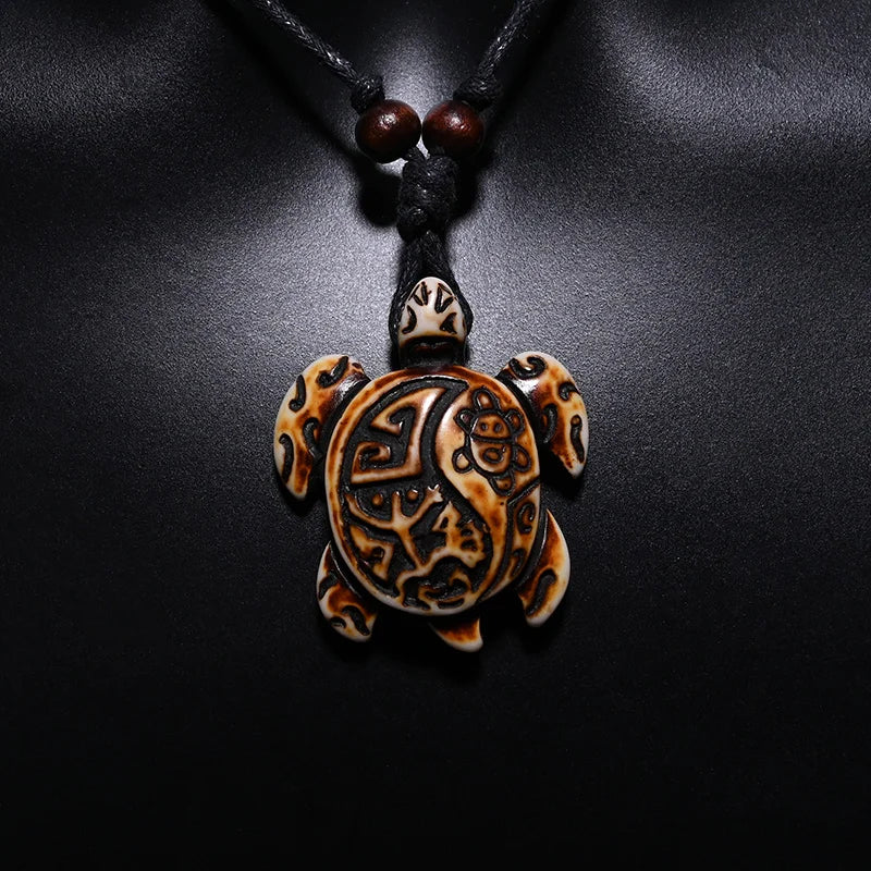 EFFENTII Azteca Sea Turtle Pendant Men's Necklace