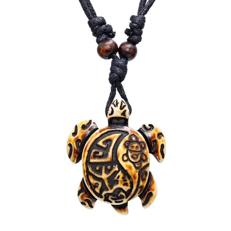 EFFENTII Azteca Sea Turtle Pendant Men's Necklace