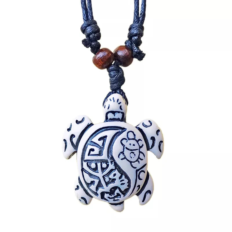 EFFENTII Azteca Sea Turtle Pendant Men's Necklace