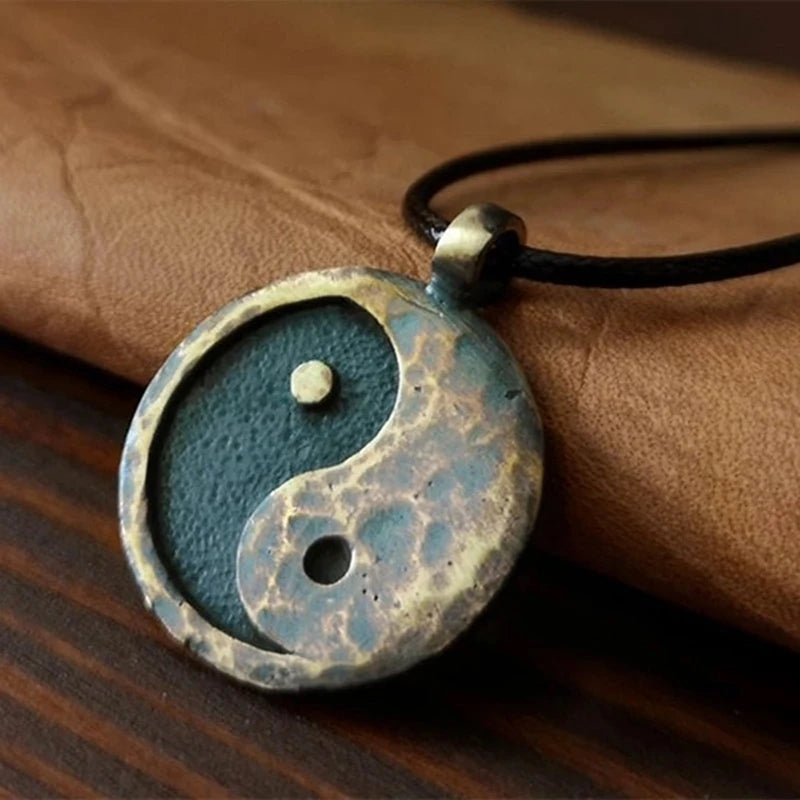 Bagua Vintage Yin Yang Pendant Necklace For Men