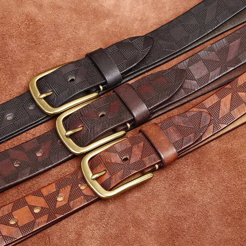 EFFENTII Guernica Geo Leather Men's Belt