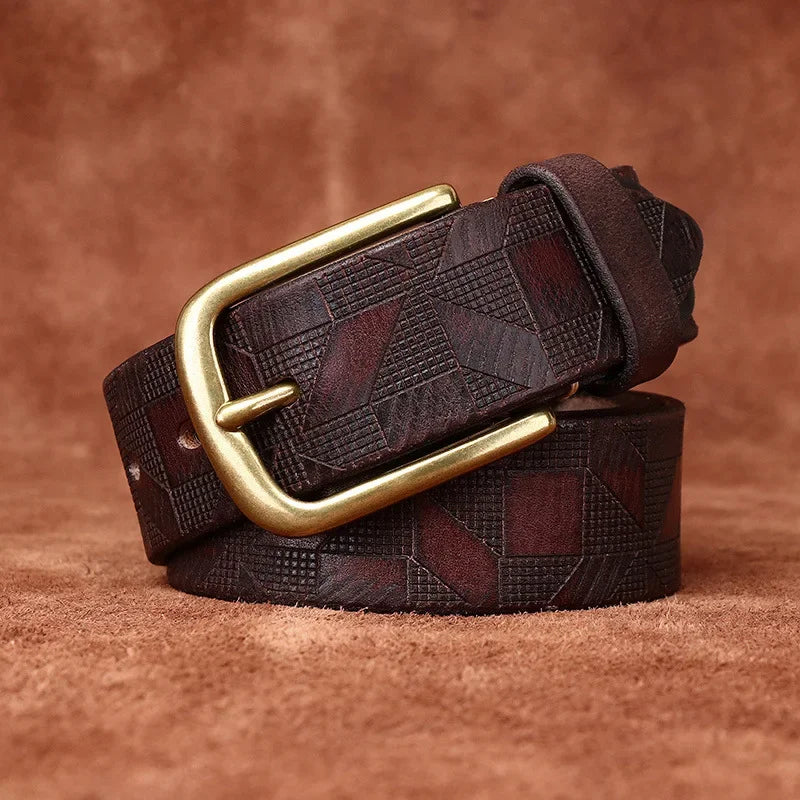 EFFENTII Guernica Geo Leather Men's Belt