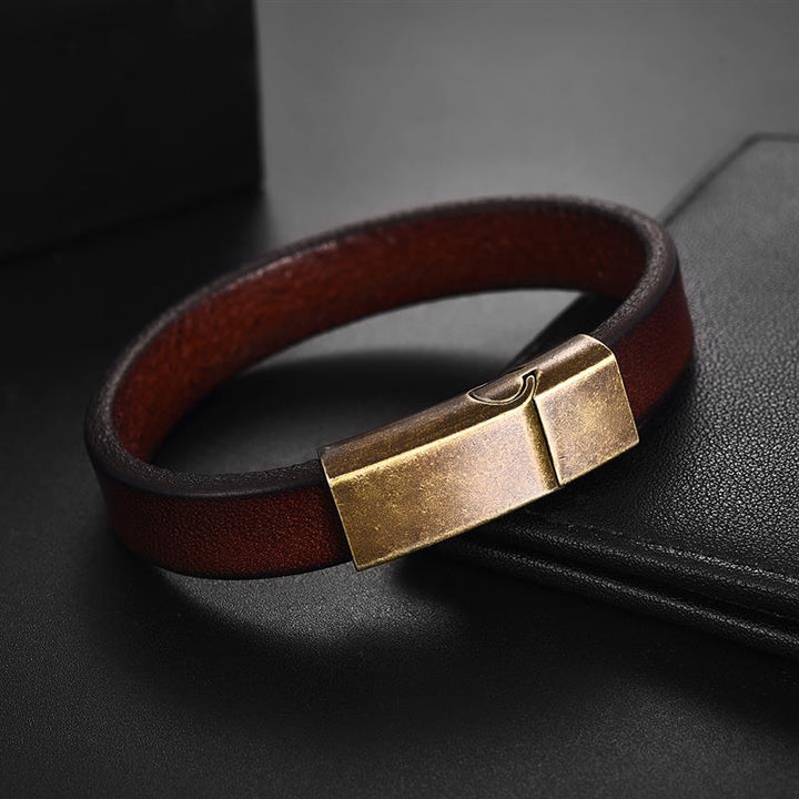 EFFENTII Muskoka Vintage Leather Men's Bracelet