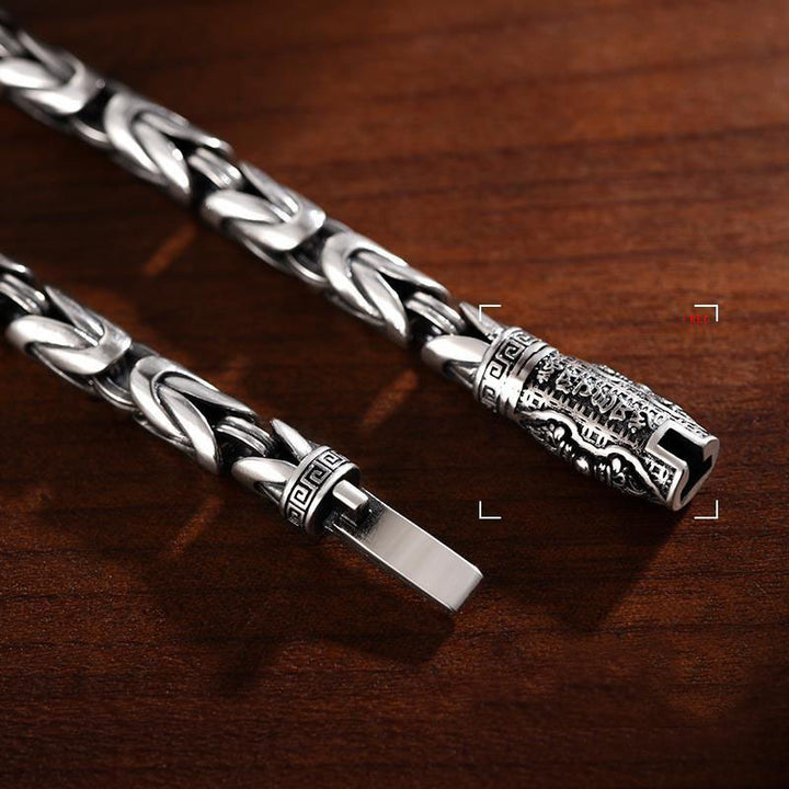 EFFENTII Retro Simplicity Sterling Silver Men's Bracelet