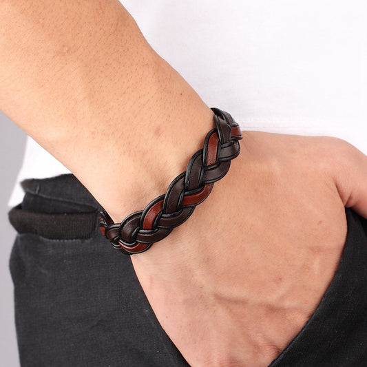 EFFENTII Sandala Braided Leather Bracelet for Men