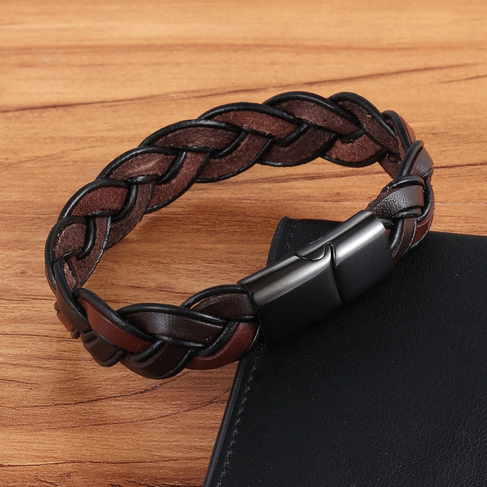 EFFENTII Sandala Braided Leather Bracelet for Men