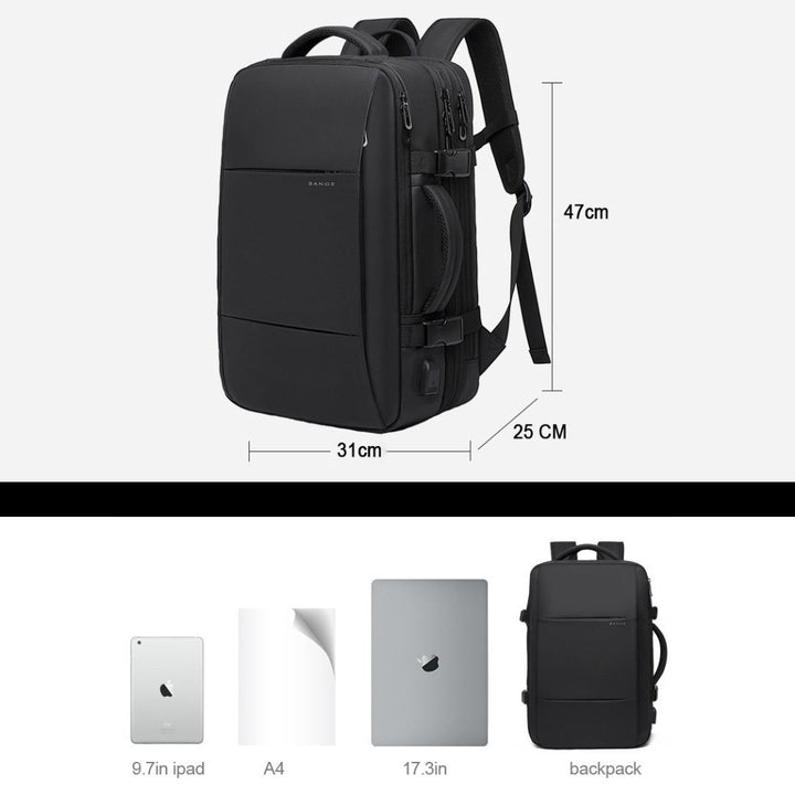 EFFENTII Stone Owl Expandable USB Travel Backpack