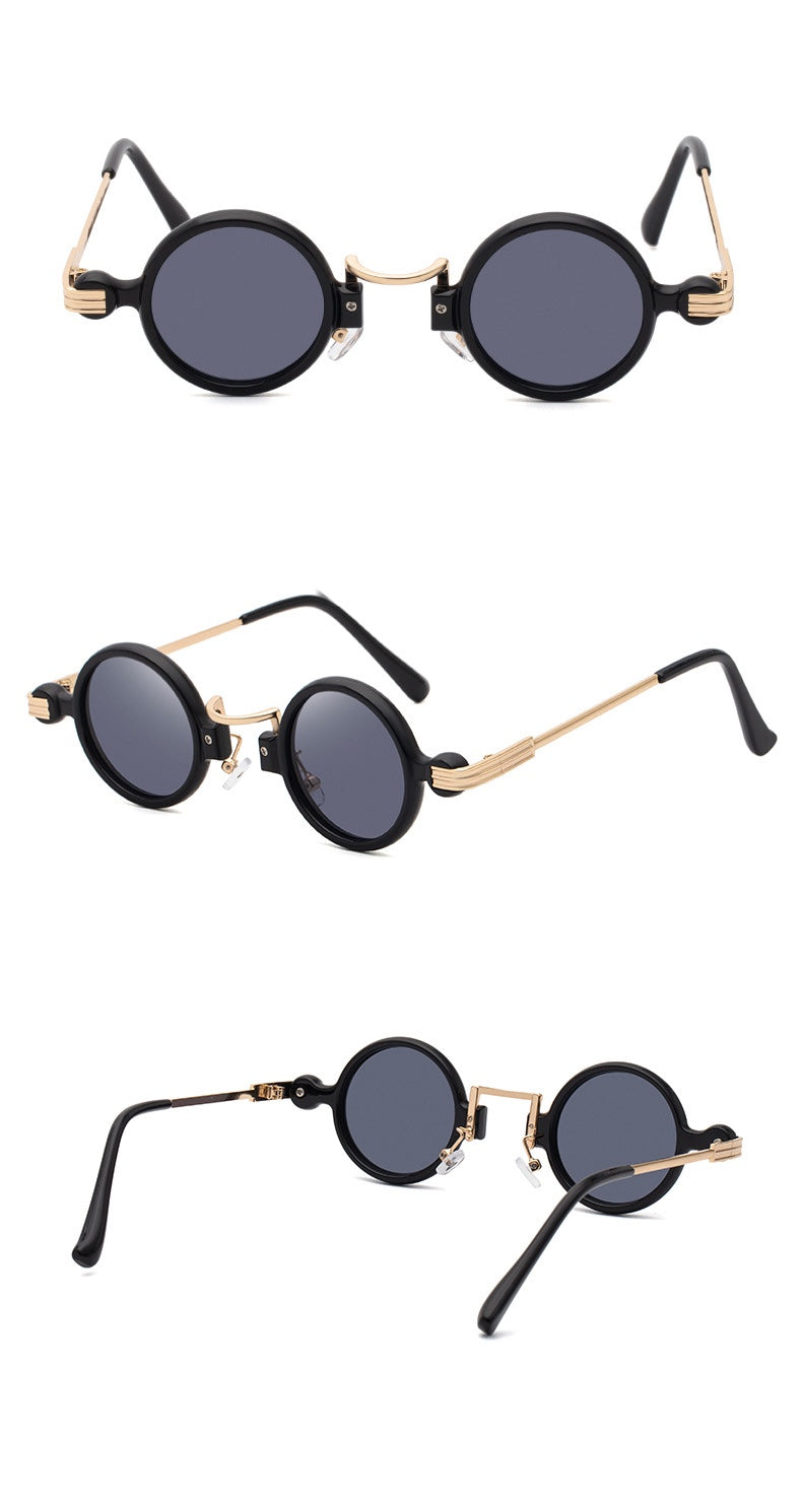 EFFENTII - Tievol Steampunk Vintage Round Sunglasses for Men