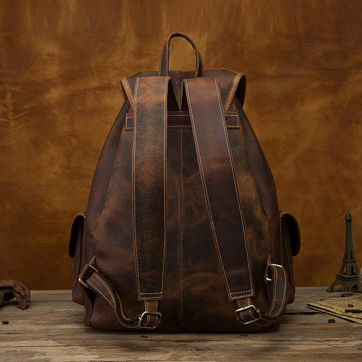 EFFENTII Bragg Creek Genuine Leather Backpack for Men