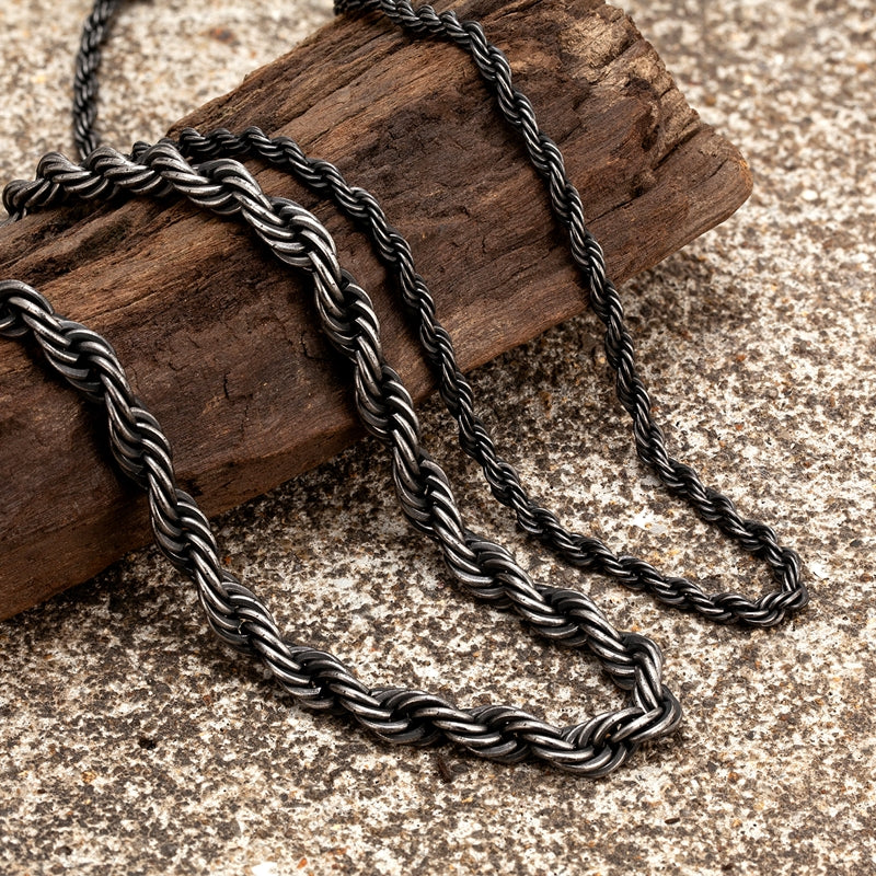 EFFENTII Loco Vintage Twist Rope Chain Men's Necklace