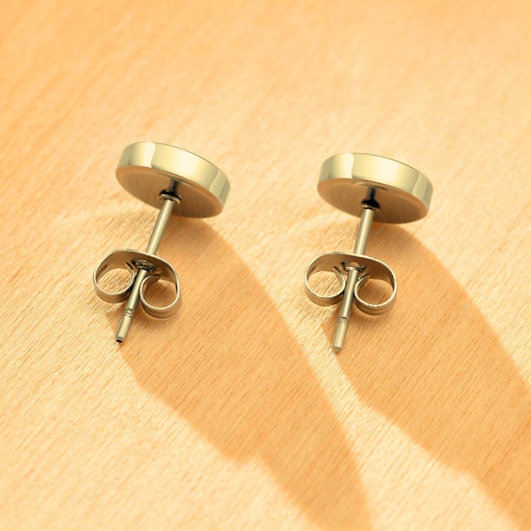 EFFENTII Trident Cubic Zirconia Men's Stud Earrings
