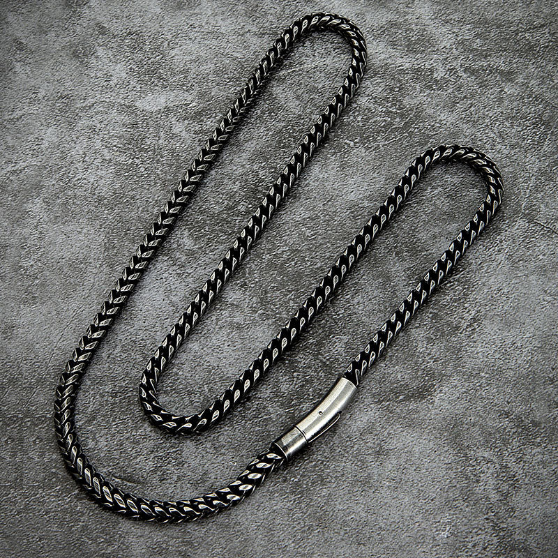 EFFENTII Vintage Foxtail Chain Necklace for Men