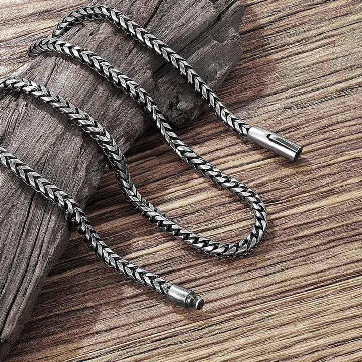 EFFENTII Vintage Foxtail Chain Necklace for Men