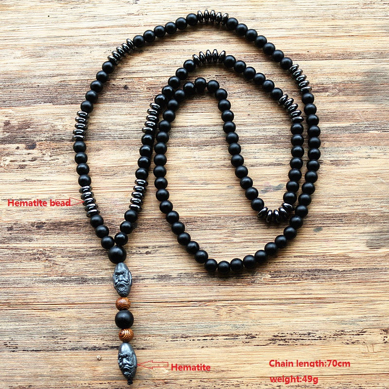 Carver Hematite Necklace-EFFENTII