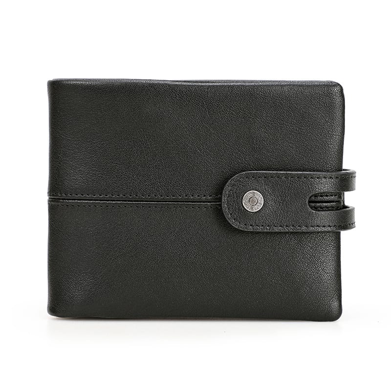 Carteiras RFID Blocking Leather Men's Wallet