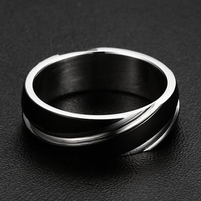 Black Tornado Men's Ring-Rings-EFFENTII