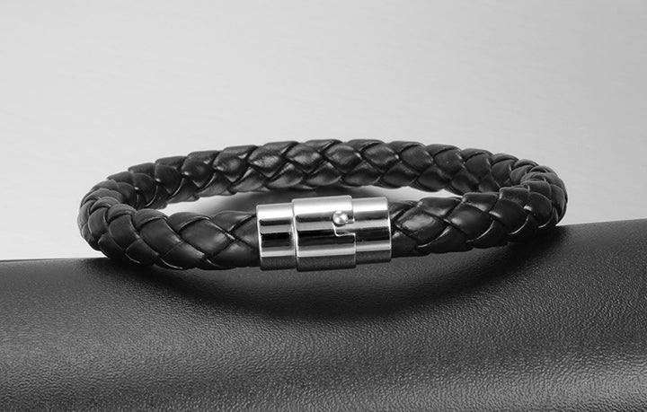Blade Braid Men's Leather Bracelet-Bracelets-EFFENTII