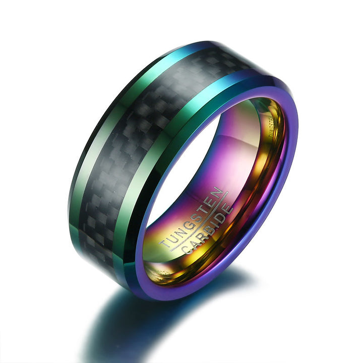 Anodize Carbon Fiber Men's Ring-Rings-EFFENTII