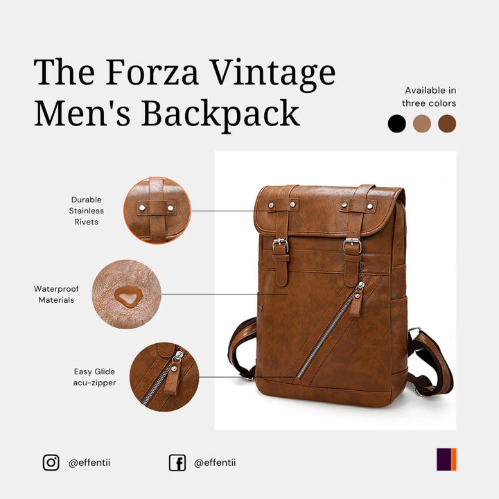 EFFENTII Forza Vintage Men's Backpack