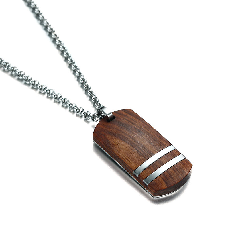 Rosewood TAG Men's Dog Tag Necklace-Necklaces-EFFENTII