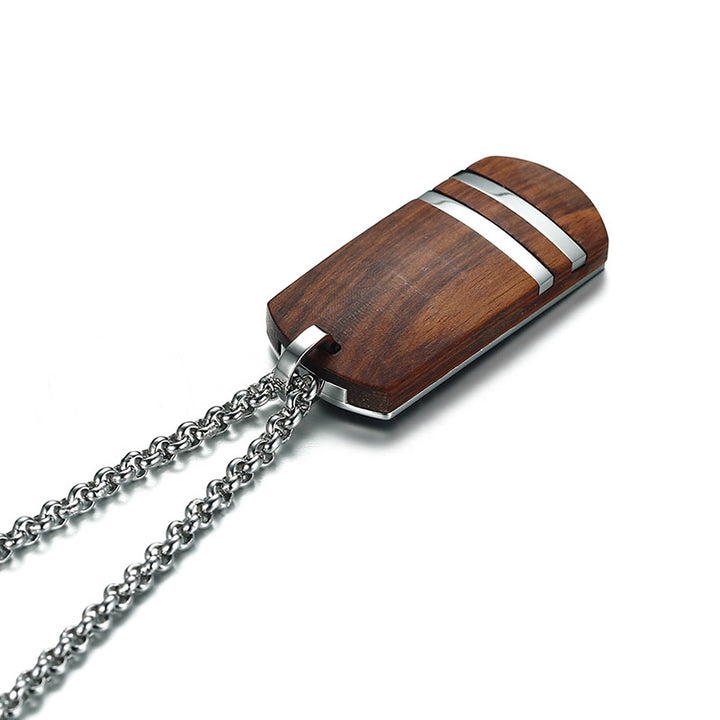 Rosewood TAG Men's Dog Tag Necklace-Necklaces-EFFENTII