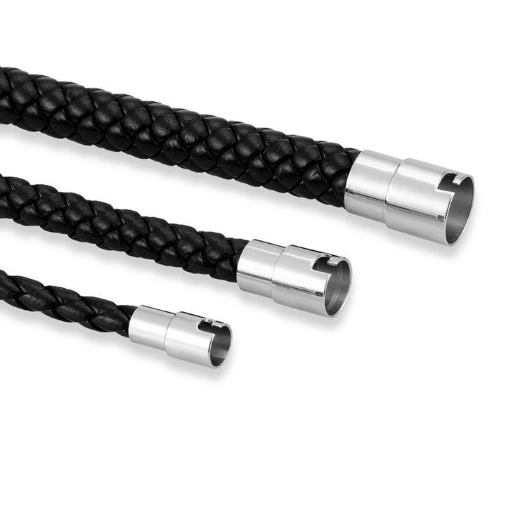 Blade Braid Men's Leather Bracelet-Bracelets-EFFENTII