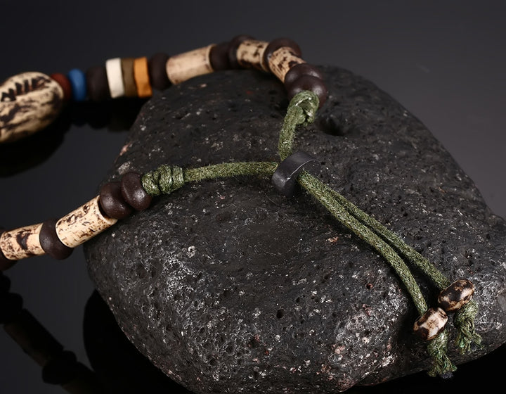 Effentii Wishbone Tribal Leather Bracelet for Men