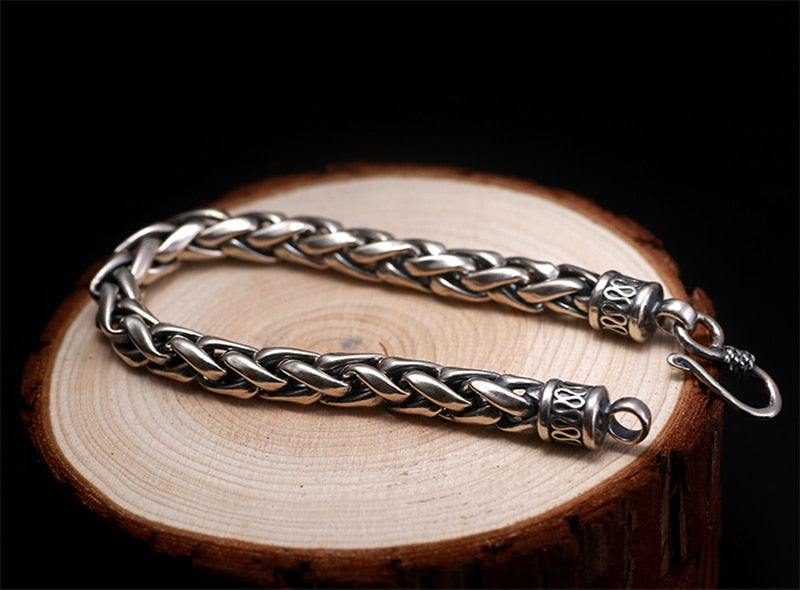 Harvest Braid 925 Sterling Silver Bracelet for Men-Bracelets-EFFENTII