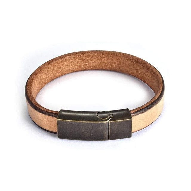 Hawthorne Vintage Leather Bracelet for Men-Bracelets-EFFENTII
