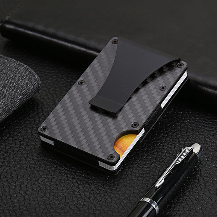 Kronos RFID Protection Wallet Carbon Fiber Money Clip | EFFENTII