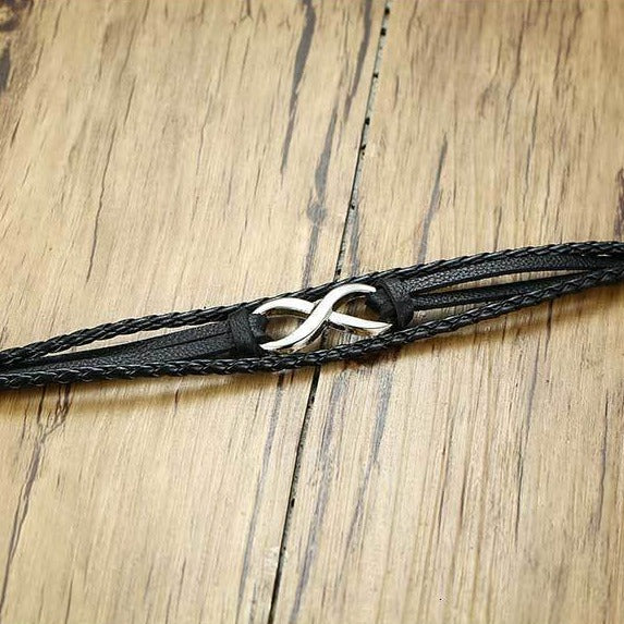 Infinite Extreme Men's Leather Bracelet-Bracelets-EFFENTII