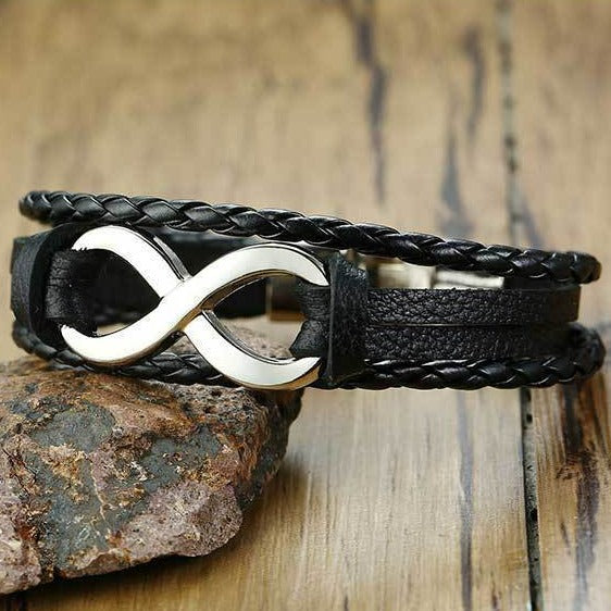 Infinite Extreme Men's Leather Bracelet-Bracelets-EFFENTII