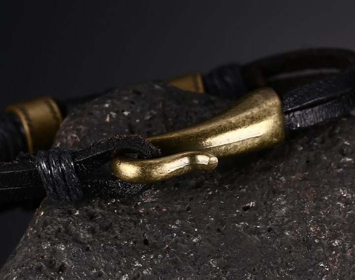 Anun Vintage Leather Men's Bracelet-Bracelets-EFFENTII