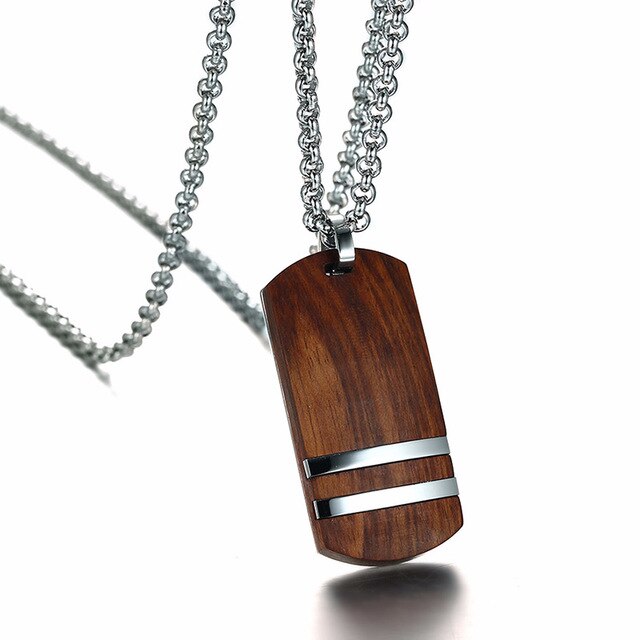 Rosewood TAG Men's Dog Tag Necklace-Necklaces-EFFENTII