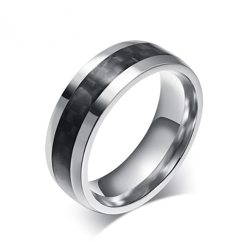 F14 Carbon Fiber Men's Ring-Rings-EFFENTII