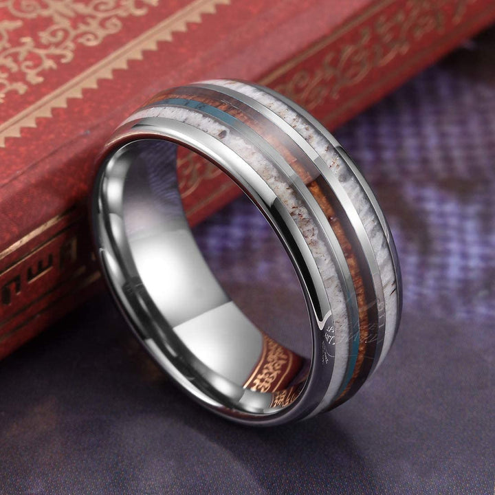Koa Luna Men's Ring-Rings-EFFENTII