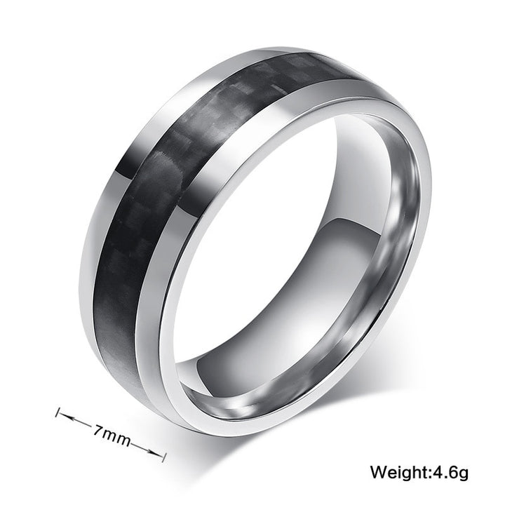 F14 Carbon Fiber Men's Ring-Rings-EFFENTII