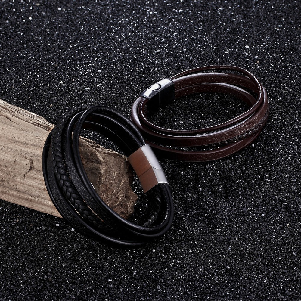 Effentii Majorca Leather Bracelet for Men-Bracelets-EFFENTII